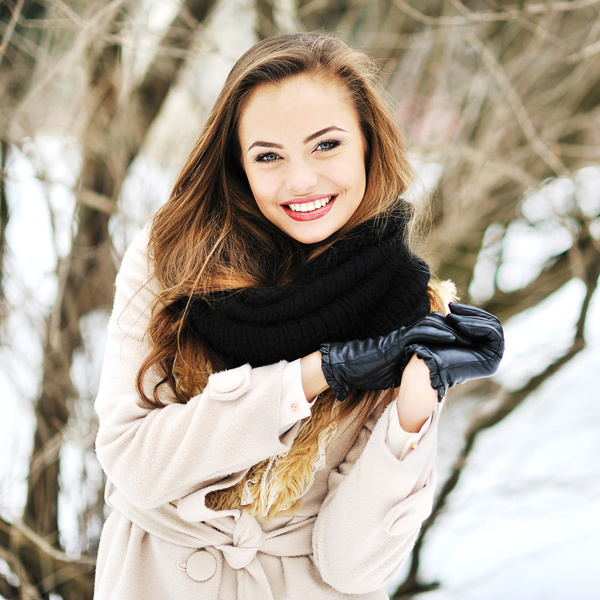 Beautiful girl model winter portrait HD picture 08