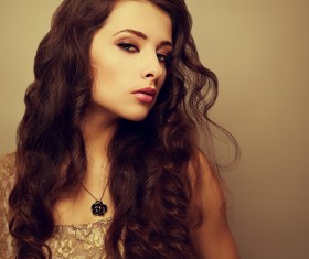 Big Wave Hair Beautiful woman photo 02