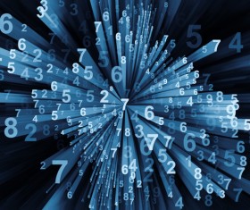 Black Background Computing Moving Digits Stock Photo 03