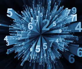 Black Background Computing Moving Digits Stock Photo 04