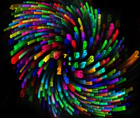 Black Background Multicolored computing mobile digital 02