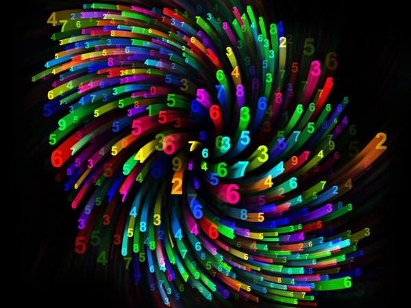 Black Background Multicolored computing mobile digital 02
