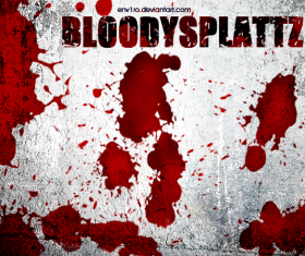 Bloody Splattz photoshop brushes