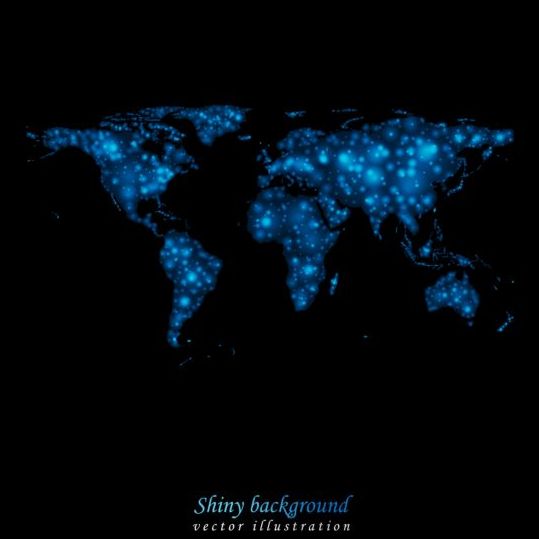 Blue light map vector