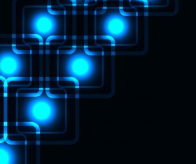 Blue neon art background vector 01