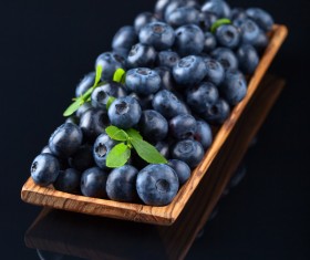 Blueberries on black background Stock Photo 02
