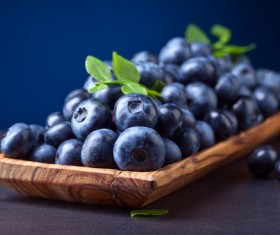 Blueberries on black background Stock Photo 06