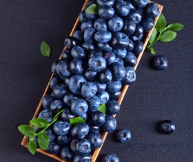 Blueberries on black background Stock Photo 07