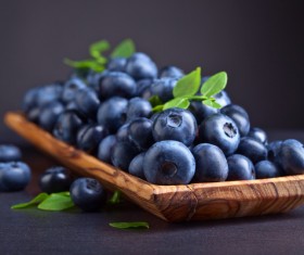 Blueberries on black background Stock Photo 10