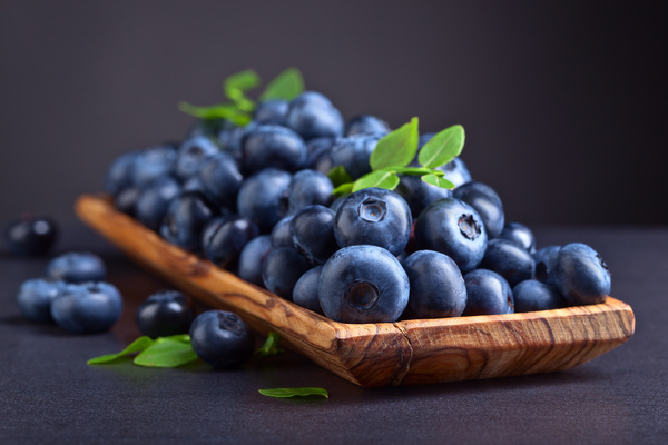 Blueberries on black background Stock Photo 10