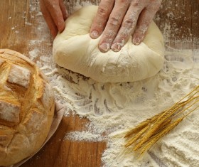 Bread on T and table and kneaded bread HD picture 03