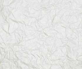 Brightly wrinkled white paper texture background