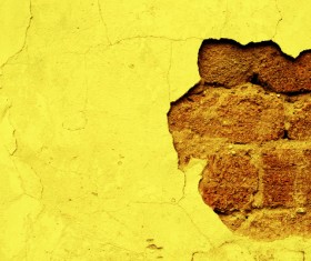 Broken yellow wall texture HD picture