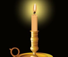 Candle holder design vector 02