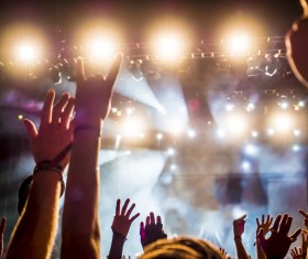 Cheering crowd at a rock concert HD picture 02