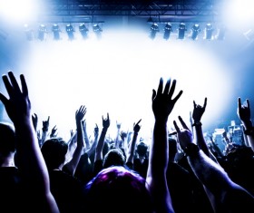 Cheering crowd at a rock concert HD picture 06