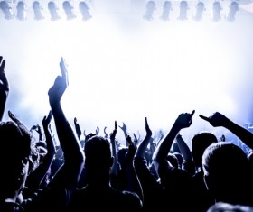 Cheering crowd at a rock concert HD picture 08