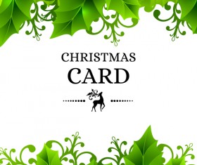 Christmas holly art background vector 02