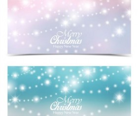 Christmas lamp shiny banners vector