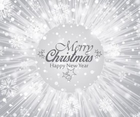 Christmas light background with snowflake vector 01