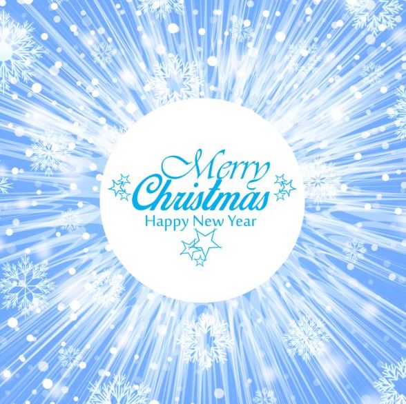 Christmas light background with snowflake vector 02