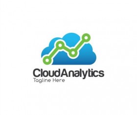 Cloud analytice logo vector