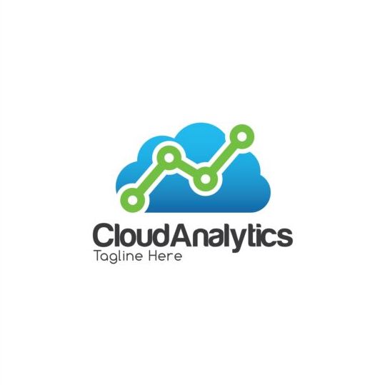 Cloud analytice logo vector