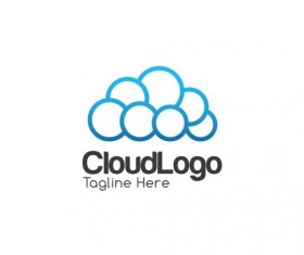 Cloud logo creative design vector 05