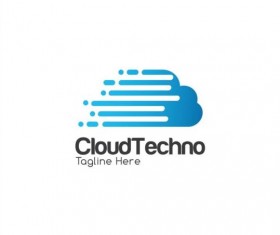 Cloud tech logo vector