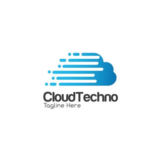 Cloud tech logo vector