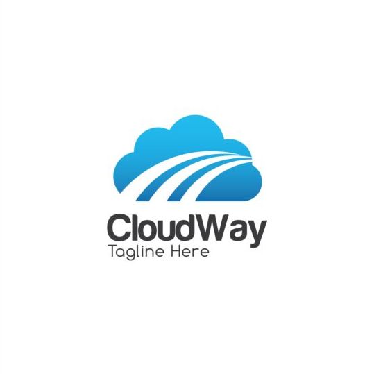 Cloud way logo vector