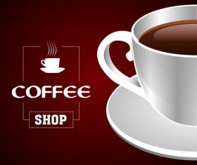 Coffee shop background vectors 02