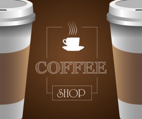 Coffee shop background vectors 03