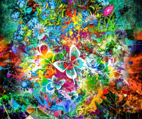 Colorful dazzling grunge background