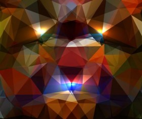 Colorful polygon geometric background shiny vector 02