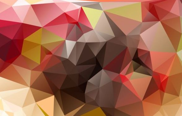 Colorful polygon geometric background shiny vector 05