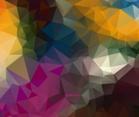Colorful polygon geometric background shiny vector 06