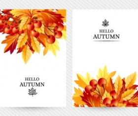 Cover brochure autumn style vector