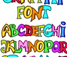 Craffiti fonts alphabet vector