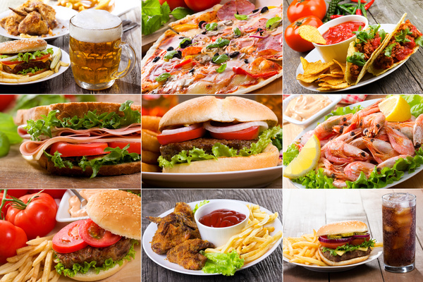 Delicious and delicious all-you-can-eat hamburger Stock Photo