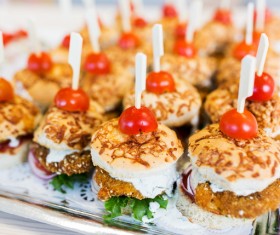 Delicious and delicious sandwich burgers