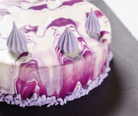 Delicious purple ice cream cake
