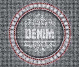 Denim round frame vectors material