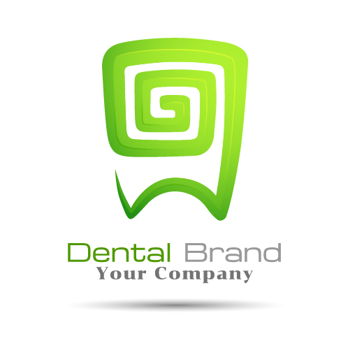 Dental drand abstract logo green vector