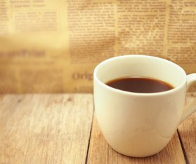 Desktop coffee and newspaper background photos