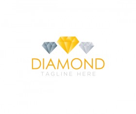 Diamond logo design vector set 03
