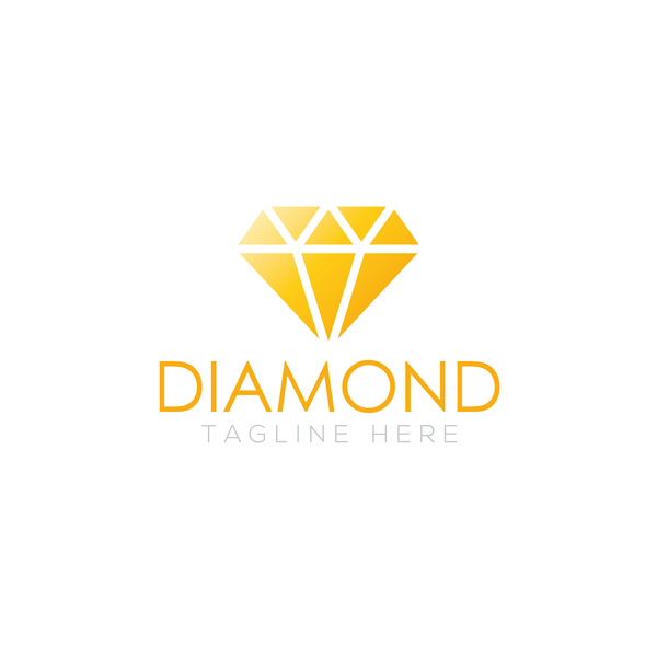 Diamond logo design vector set 04