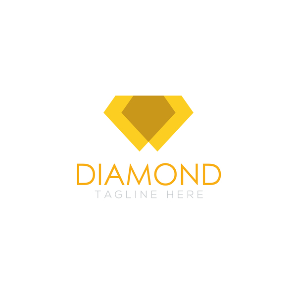 Diamond logo design vector set 05