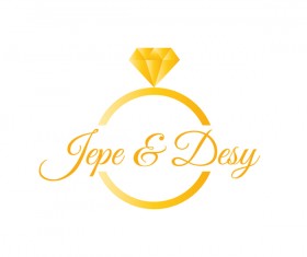 Diamond wedding logo vectors