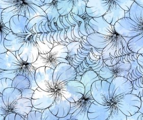 Doodles flower seamless pattern vector 01